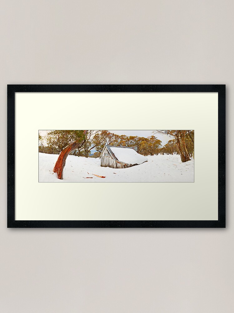 Alternate view of Snowed In, Wallace Hut, Falls Creek, Victoria, Australia Framed Art Print