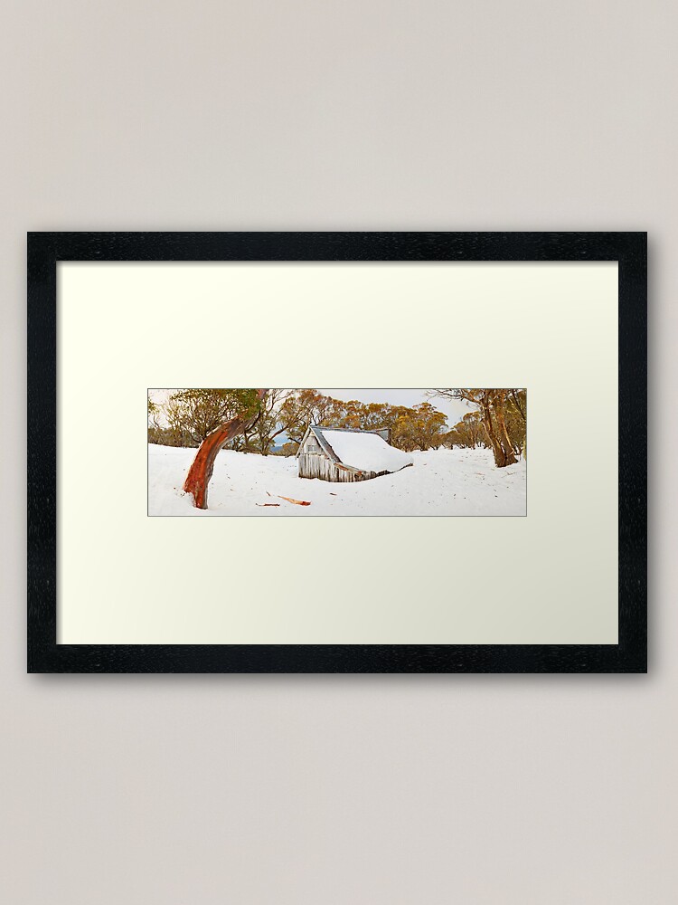 Alternate view of Snowed In, Wallace Hut, Falls Creek, Victoria, Australia Framed Art Print