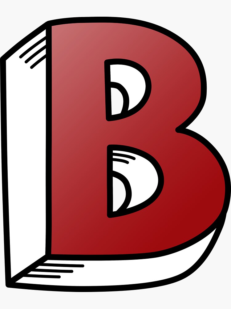 "The Letter B" Sticker For Sale By FinlayMcNevin | Redbubble