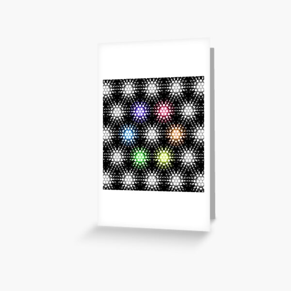Lights - hexagon rainbow Greeting Card