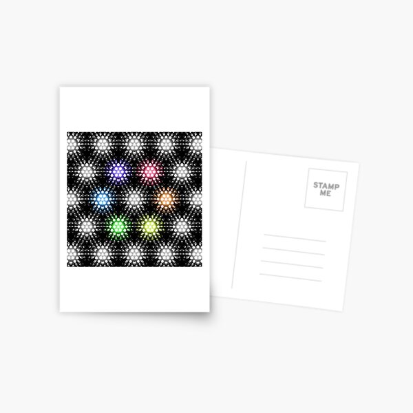 Lights - hexagon rainbow Postcard