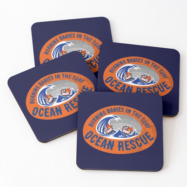 Item preview, Ocean Rescue Saving Burning Babies in the Surf designed and sold by AlwaysReadyCltv.