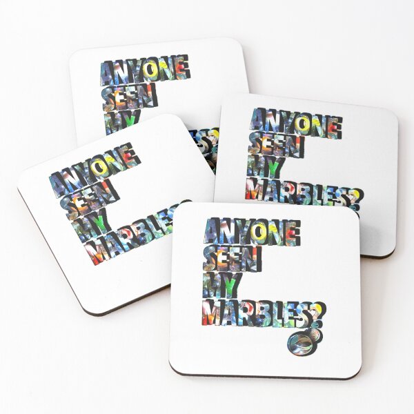 Item preview, Anyone seen my marbles? Print with a colourful marble background designed and sold by tinytiger77.