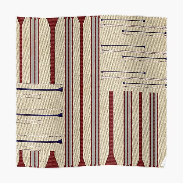 Modern Ticking Stripe Poster