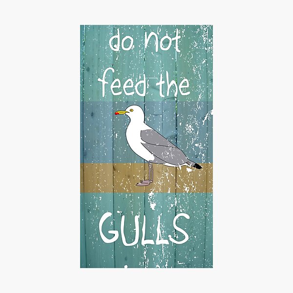 Item preview, Do Not Feed the Gulls designed and sold by The Lazy Beach.
