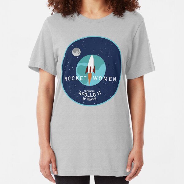 Rocket Women - Apollo 11 50th Anniversary Logo Slim Fit T-Shirt