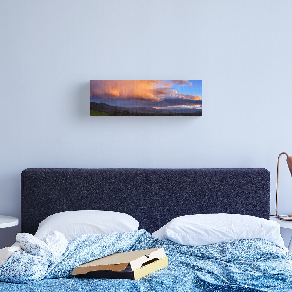 Stormy Sunset over Happy Valley, Myrtleford, Victoria, Australia Canvas Print