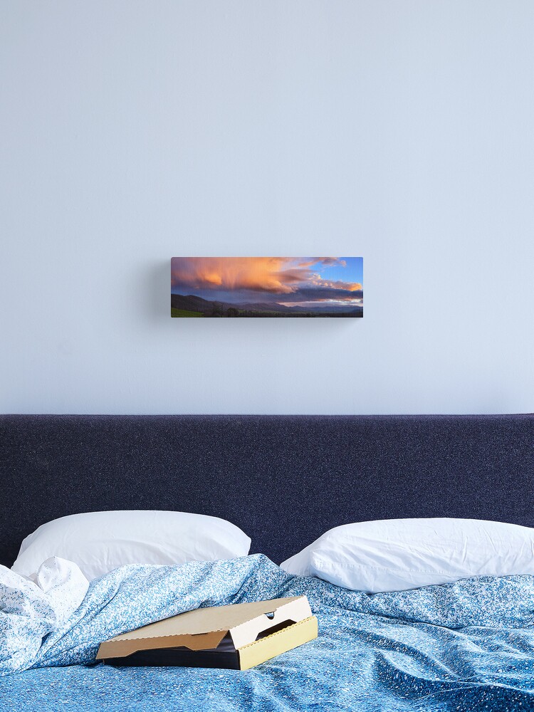 Thumbnail 2 of 3, Canvas Print, Stormy Sunset over Happy Valley, Myrtleford, Victoria, Australia designed and sold by Chockstone.