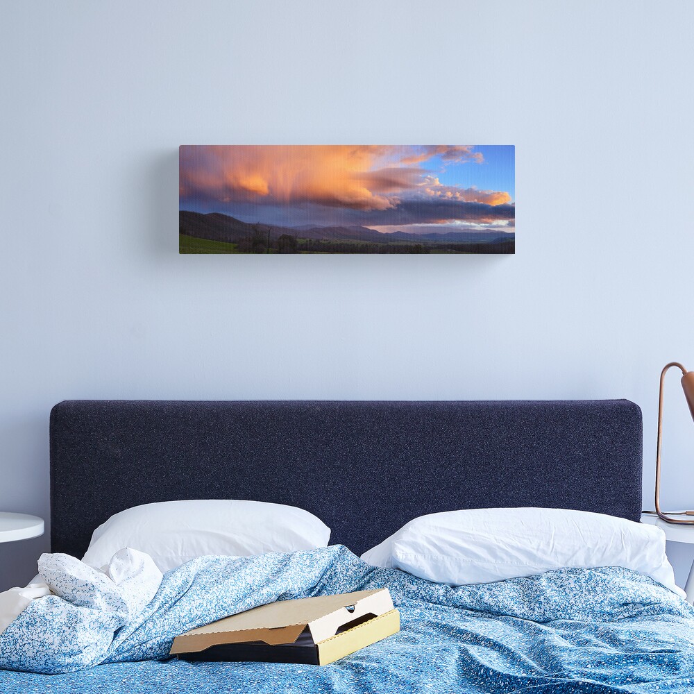 Stormy Sunset over Happy Valley, Myrtleford, Victoria, Australia Canvas Print