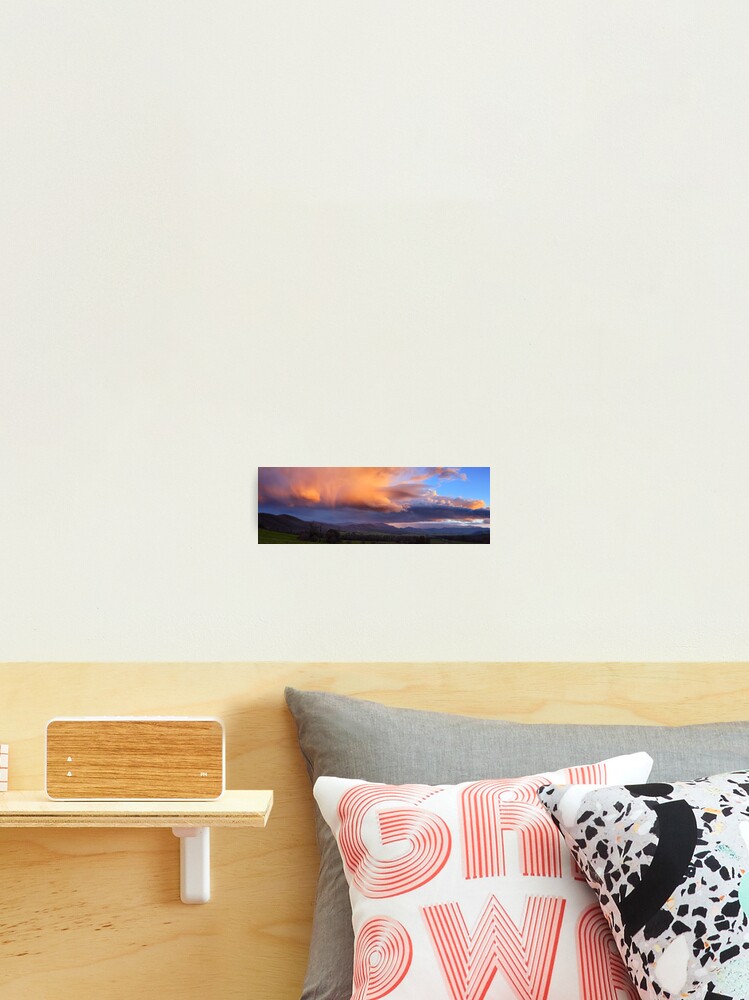 Thumbnail 2 of 3, Photographic Print, Stormy Sunset over Happy Valley, Myrtleford, Victoria, Australia designed and sold by Chockstone.