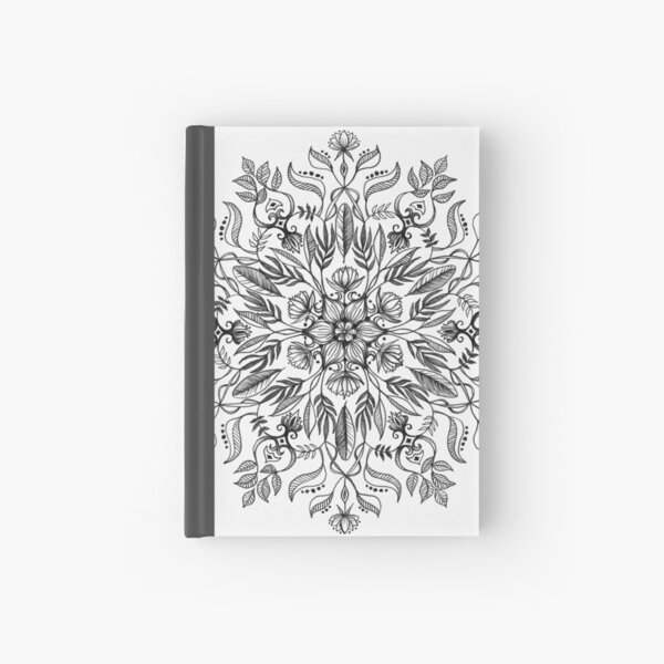 Thrive - Monochrome Mandala Hardcover Journal