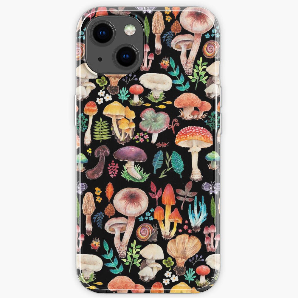 Pattern - colorful hand draw fungus iPhone Case