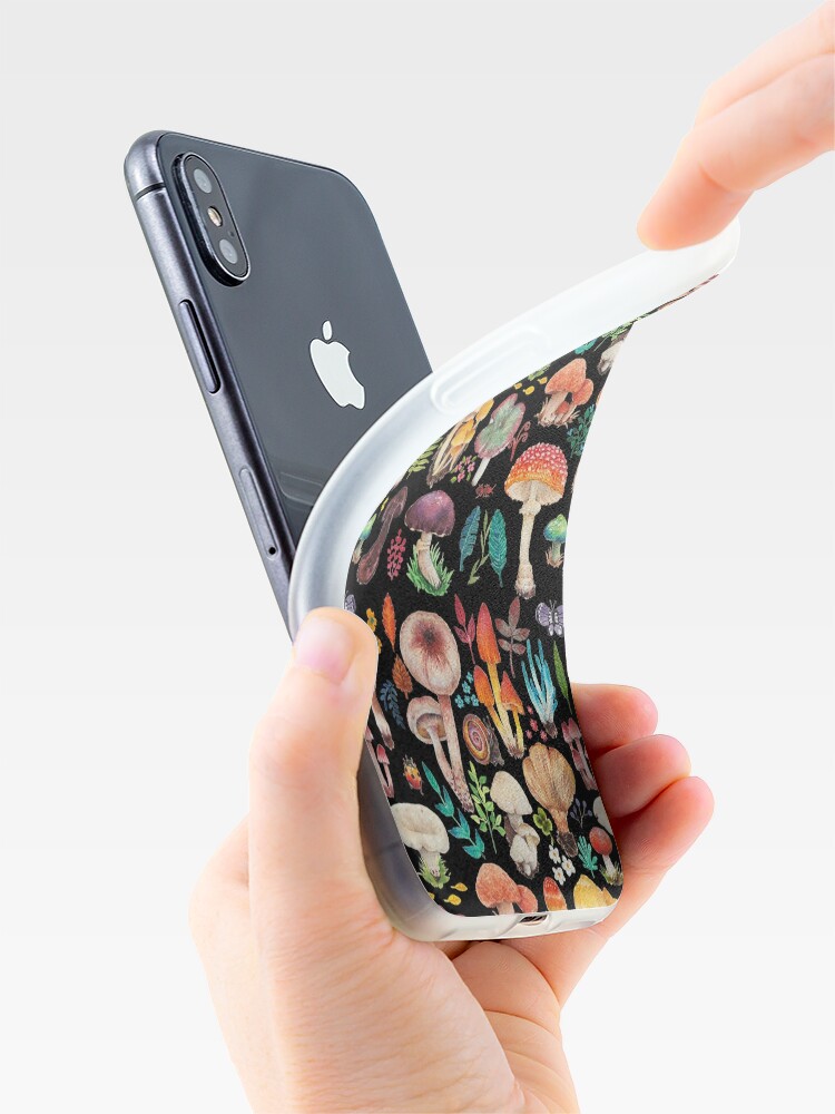 Alternate view of Pattern - colorful hand draw fungus  iPhone Case