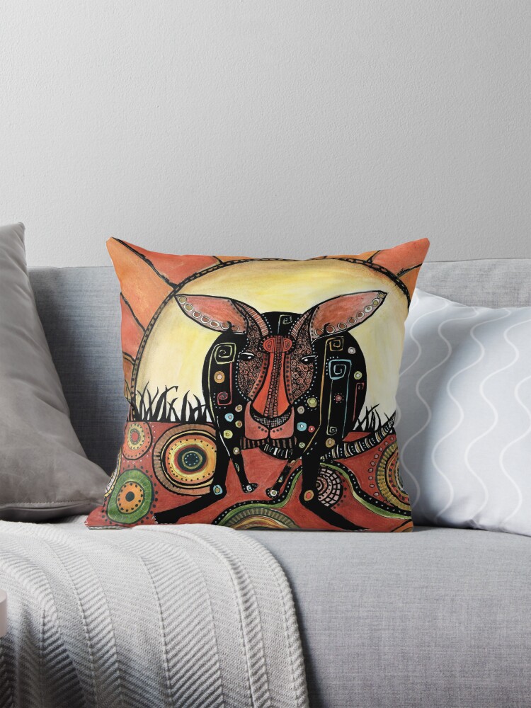 Thumbnail 1 of 4, Pillow, Kanga designed and sold by dishmoptop.