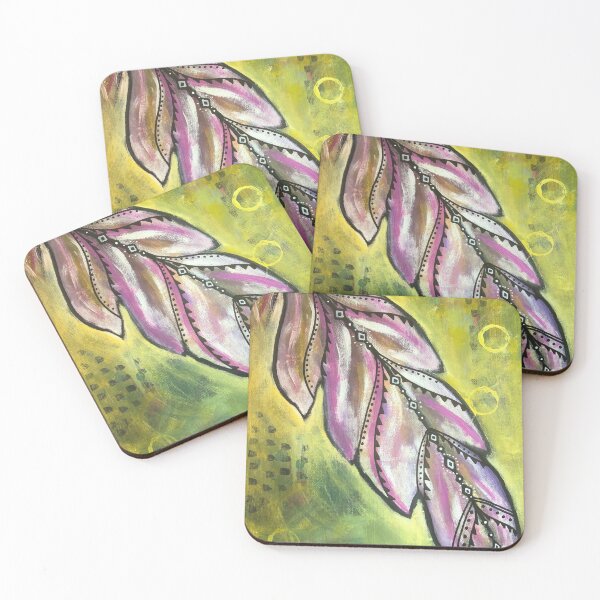 Item preview, Feather Green designed and sold by LiveWildnSacred.