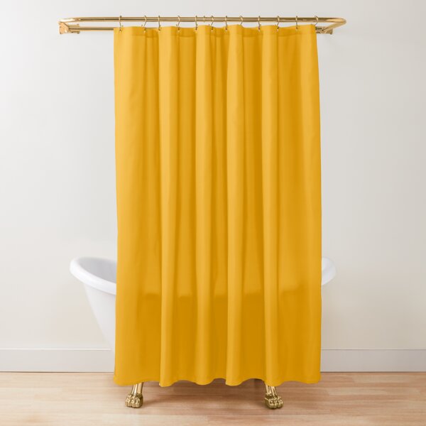 Color Mustard Shower Curtain