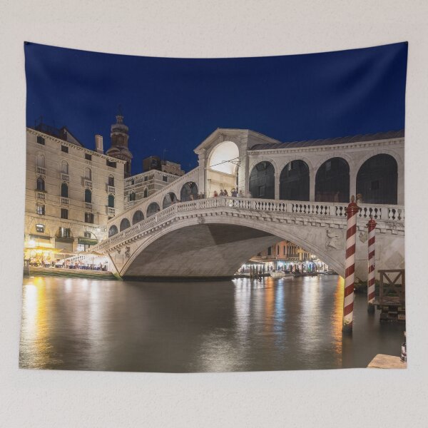 Item preview, Rialto Bridge Midnight - Venice Italy Night Magic designed and sold by Georgia Mizuleva.