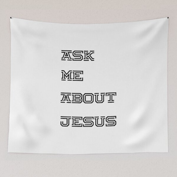Item preview, The Ask Me About Jesus t-shirt  designed and sold by KARTICK DUTTA.