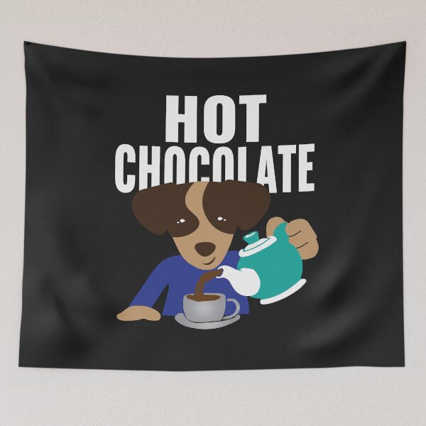 Item preview, Dog pours hot chocolate, cocoa designed and sold by tarek25.
