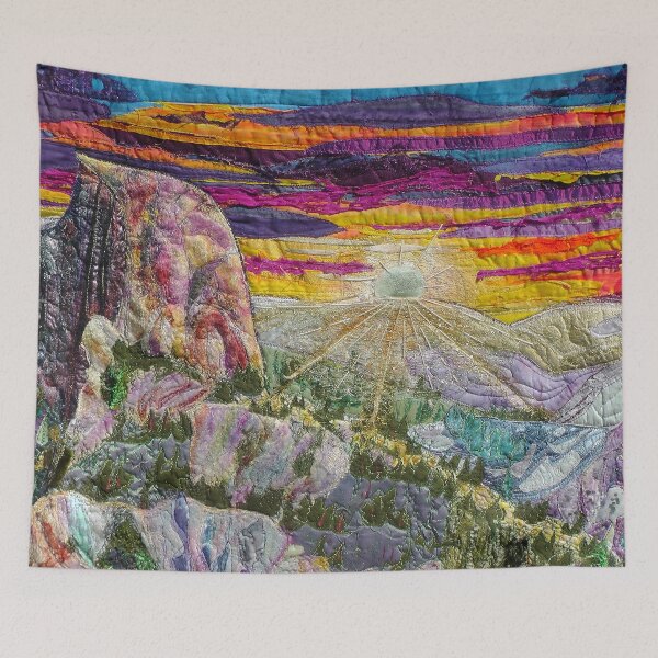 Item preview, Yosemite Half Dome. Textile Art designed and sold by NisaKiley.