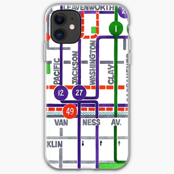 San Francisco map - Polk Gulch iPhone Soft Case