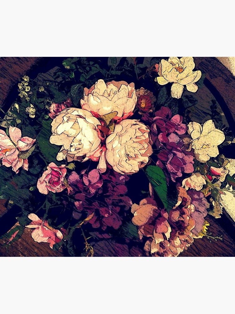 Shabby-chic Flower Bouquet digital painting by oknoki