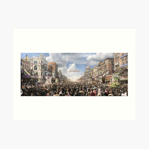The Rex pageant, Mardi Gras Day, New Orleans, 1907 Colorized Art Print
