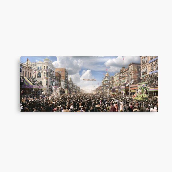 The Rex pageant, Mardi Gras Day, New Orleans, 1907 Colorized Canvas Print