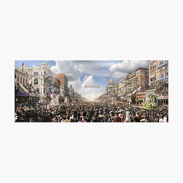 The Rex pageant, Mardi Gras Day, New Orleans, 1907 Colorized Photographic Print
