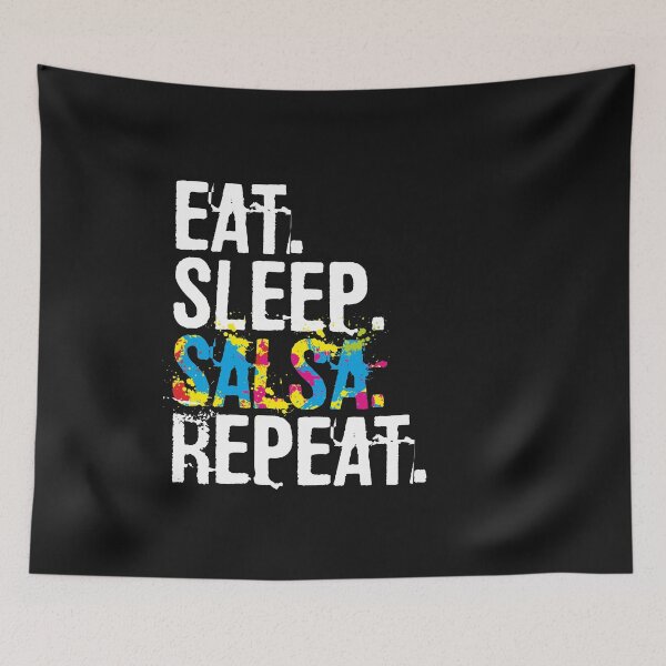 Item preview, Eat Sleep Salsa Repeat Colorful Dancer Gift designed and sold by alenaz.