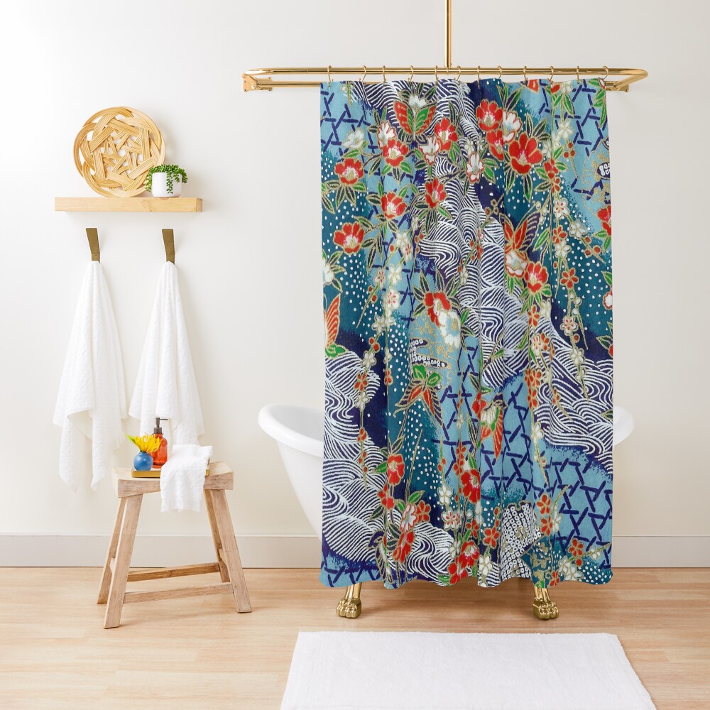 "Japanese River" Shower Curtain for Sale by HyperCore Redbubble