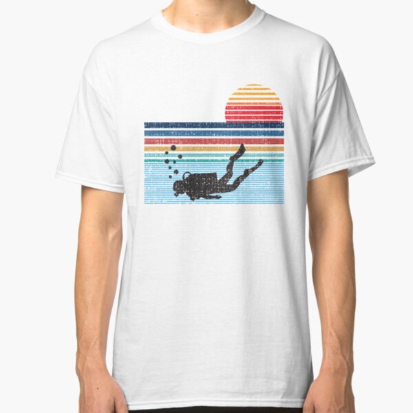 Vintage Retro Scuba Diving Gifts For Scuba Diver Classic T-Shirt