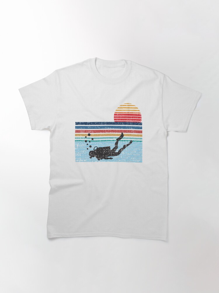 Thumbnail 3 of 7, Classic T-Shirt, Vintage Retro Scuba Diving Gifts For Scuba Diver designed and sold by mrsmitful.