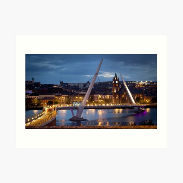 The Peace Bridge - Derry City Art Print