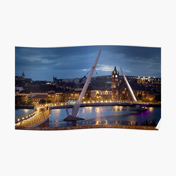 The Peace Bridge - Derry City Poster