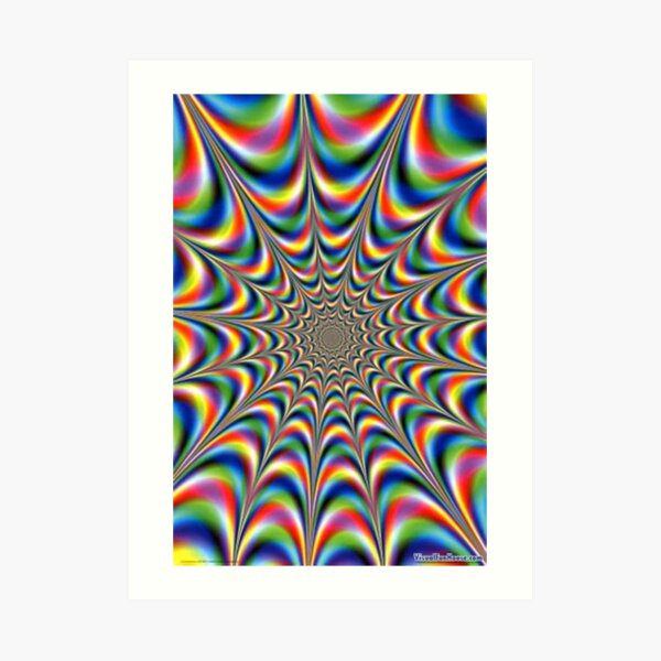 Optical #Art: Moving #Pattern #Illusion - #OpArt  Art Print