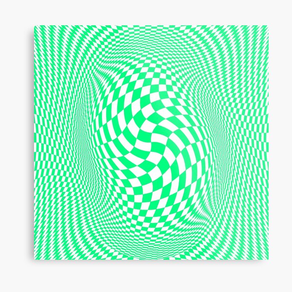 Optical #Art: Moving #Pattern #Illusion - #OpArt  Metal Print