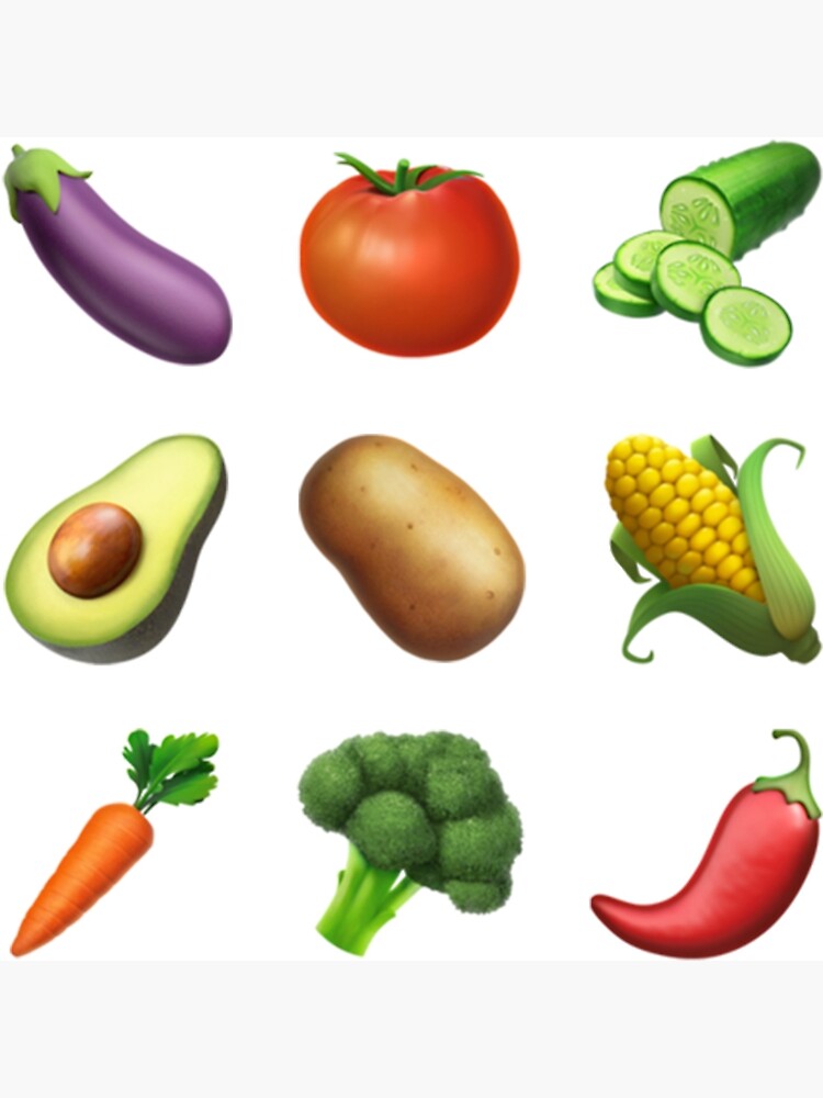 "Vegetable Emoji Collection Sticker Pack" Greeting Card for Sale by Katie's Redbubble Redbubble