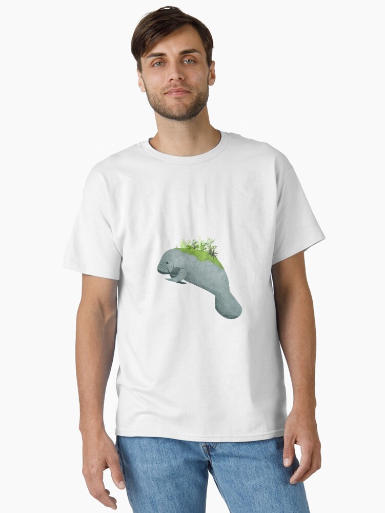 Thumbnail 2 of 7, Classic T-Shirt, Majestic Sea Cow designed and sold by katherineblower.