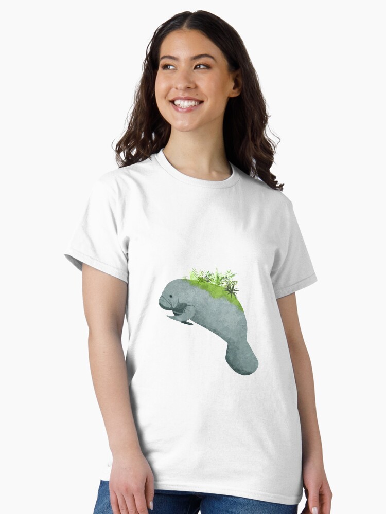 Thumbnail 1 of 7, Classic T-Shirt, Majestic Sea Cow designed and sold by katherineblower.