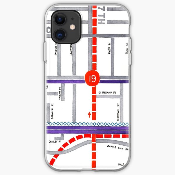 San Francisco map - SOMA iPhone Soft Case