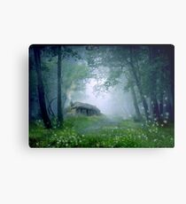 Das Cottage im Wald Metallbild