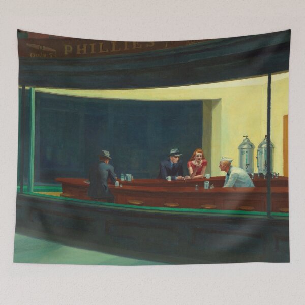 Aperçu de l'œuvre Les Nighthawks contre les Phillies - Edward Hopper créée et vendue par Vintage Designs +.