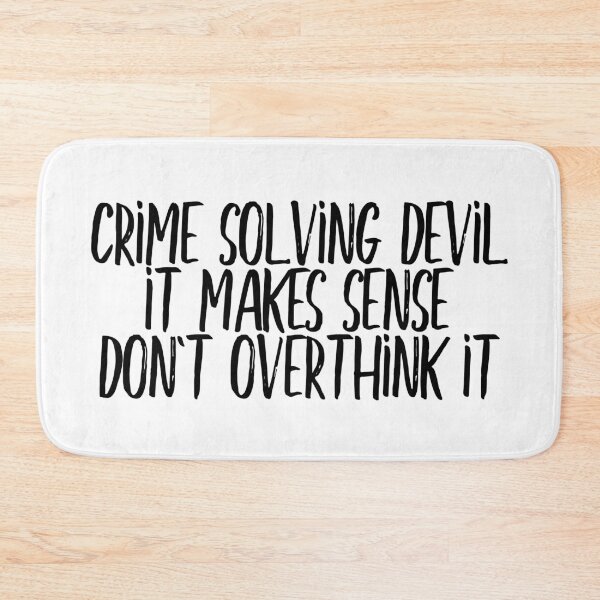 Item preview, crime solving devil designed and sold by myheadisaprison.