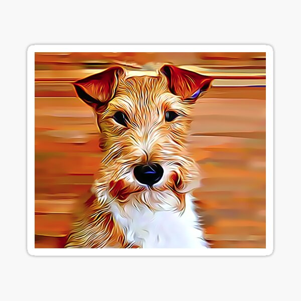 “The Wire Fox Terrier” Sticker for Sale by Sunleil | Redbubble