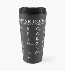 Morse Code And Phonetic Alphabet Travel Mug