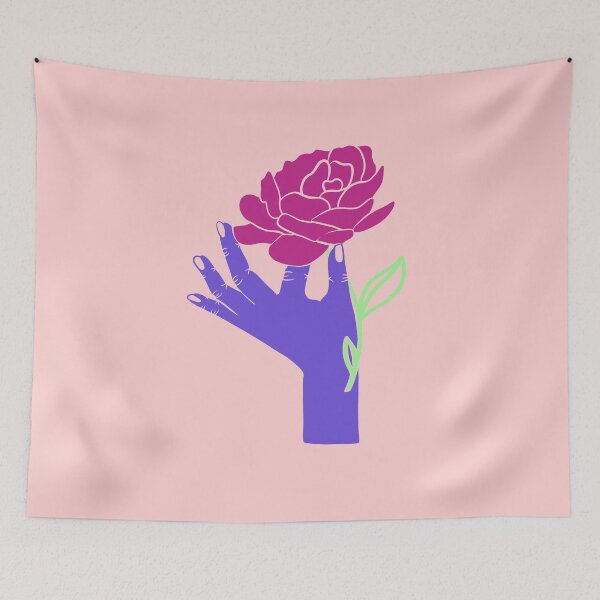 Item preview, Hand Flower purple pink primrose designed and sold by stckrGOD.
