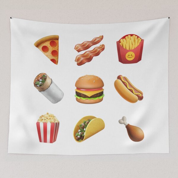 Item preview, Junk Food Emoji Collection Sticker Pack designed and sold by Katie's Redbubble.