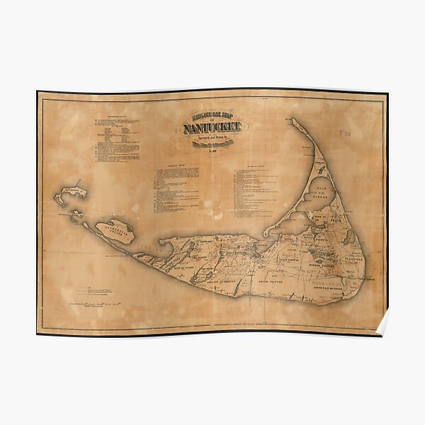 POSTER SAILING ENJOY THE RIDE NANTUCKET MASSACHUSETTS SAIL VINTAGE REPRO FREE SH