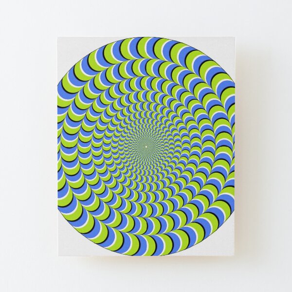 #Illusion, #pattern, #vortex, #hypnosis, abstract, design, twist, art, illustration, psychedelic Wood Mounted Print